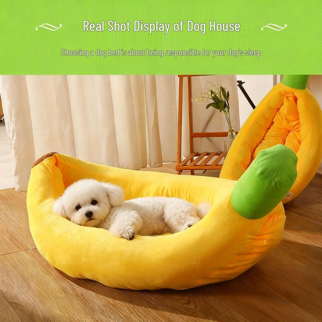 Removable & Washable Winter Dog and Cat Sofa Bed - Banana Boat Design
