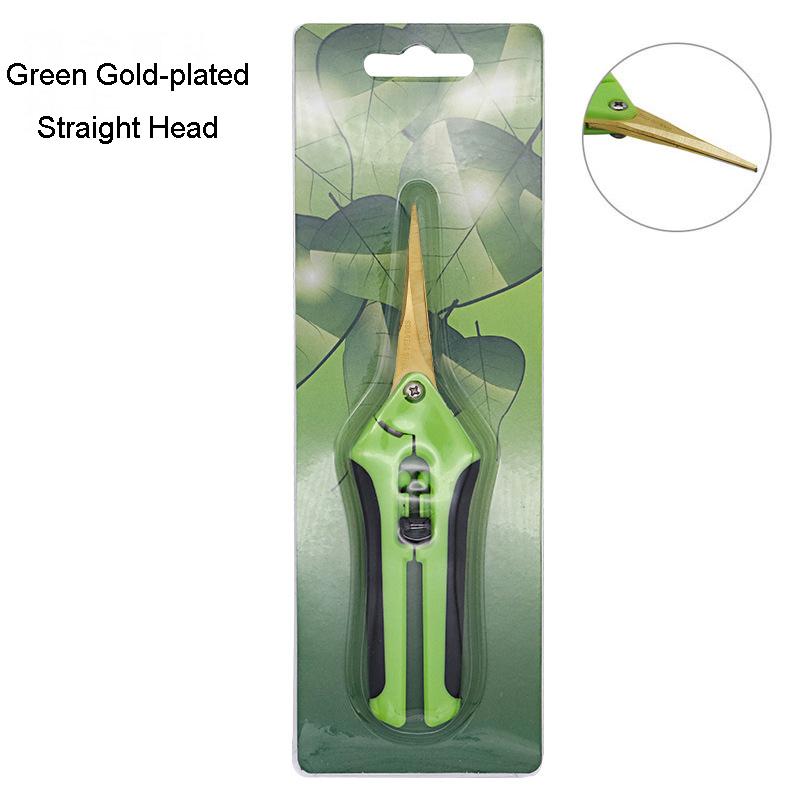 Stainless Steel Multifunctional Pruning Shears Fruit Flower Branch Shears Straight Elbow Garden Gardening Scissors