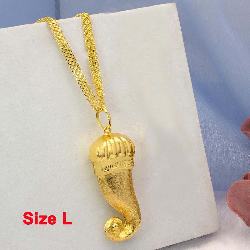 Italian Necklaces Chain for Women Men African Dubai Chili Pendant Necklace Trendy Zircon With Chain Small Large Size Gifts