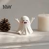 Thanksgiving Gift for Friends Halloween Cute Ghost Figurine, Mini Cartoon Statue, Little Spooky Kawaii Fall Home Decoration Desktop Ornament