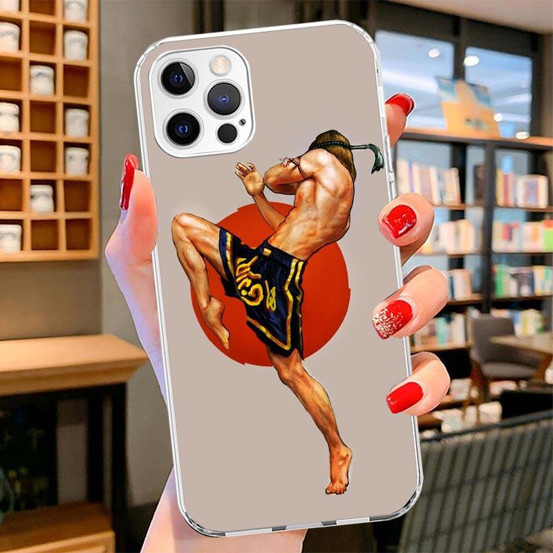 Muay Thai Fight Boxing Cover Phone Case For iPhone 16 17 Air 15 14 Pro Max 16E Phone Case 13 Mini 12 11 7 SE 8 Print Pattern Fit