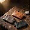 Coin Purse for Men,Change Pouch for Men,Genuine Leather Mens Tray Purses Coin Purse Cash  Wallet Key Holder Money Pouch
