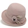 Spring and summer ladies season ramie bucket hat flower crimped basin hat foldable sun visor