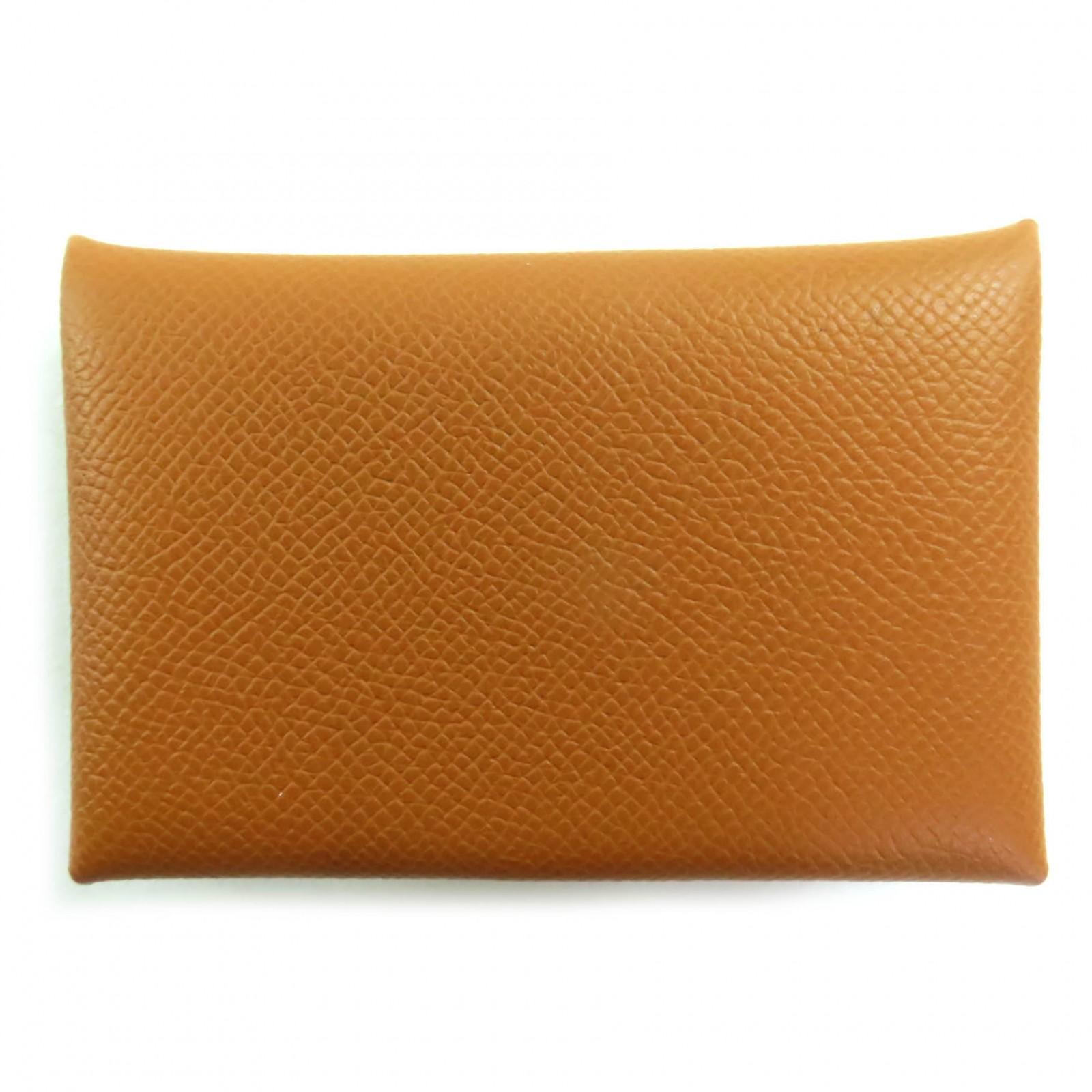 

Pristine HERMES Card Case Calvi Epsom Leather Women Used