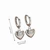 Zinc Zinc Alloy Dangle Drop Earrings Minimalist Hoop Earrings Temperament Heart-Shaped Earrings  Daily Wear
