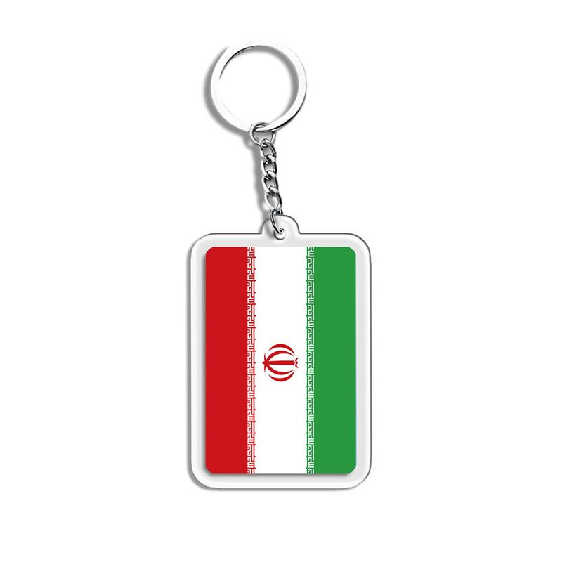 Acrylic Keychain Country Flags Collection United States Spain Russia France For Car Key Bag Gift Souvenir