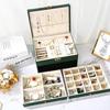 Delesys Exquisite Travel Portable Necklace Jewelry Box Earrings Small Rings Jewelry Watch Box Jewelry Storage Box