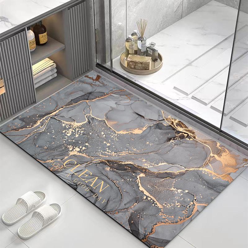 

Мармуровий візерунок швидковисихаючий діатомовий м який килимок для ванної кімнати та кухні 60x90cm