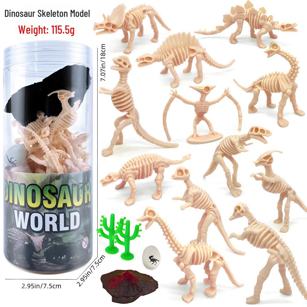 "1-9 inch Plastic Animal & Dinosaur Model Toy Set"
