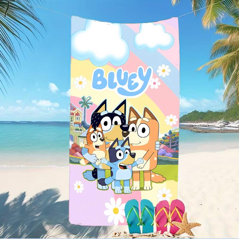 Beach Towel with Bluey Pattern - soft,absorbent,machine washable Lightweight&Modern,swimming,Travel Essentials