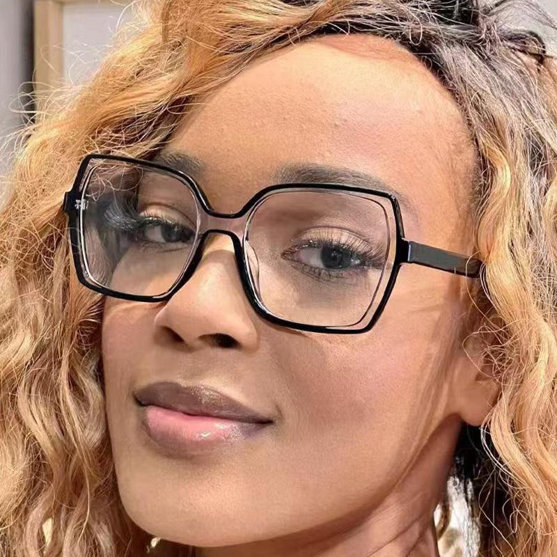 Vintage Stylish Eyeglass Frame for Women Square Shape Anti Blue Light Men Eyewear European American Style Woman Glasses Frames