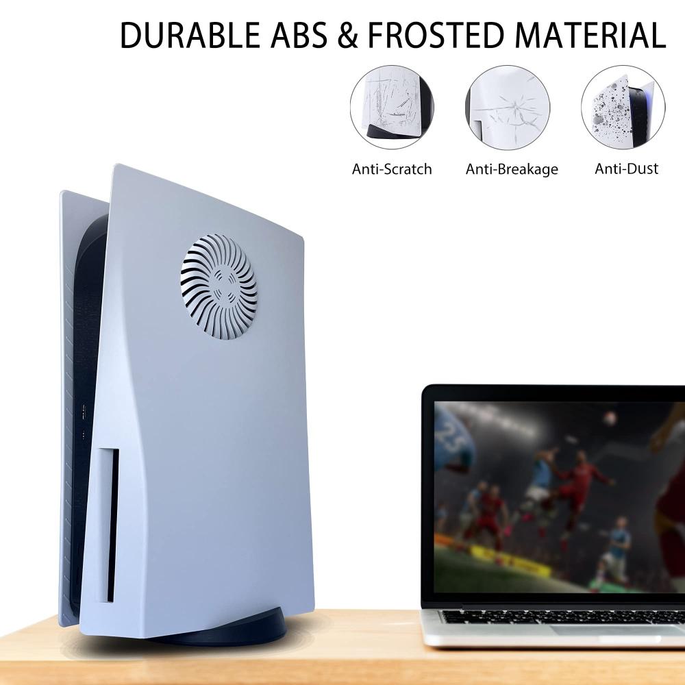 PS5 Faceplate with Cooling Hole Dust Filter for Disc Version DOBEWINGDELOU PS5 Faceplate Console Cover Replacement Side Plate Shell Dustproof Accessor