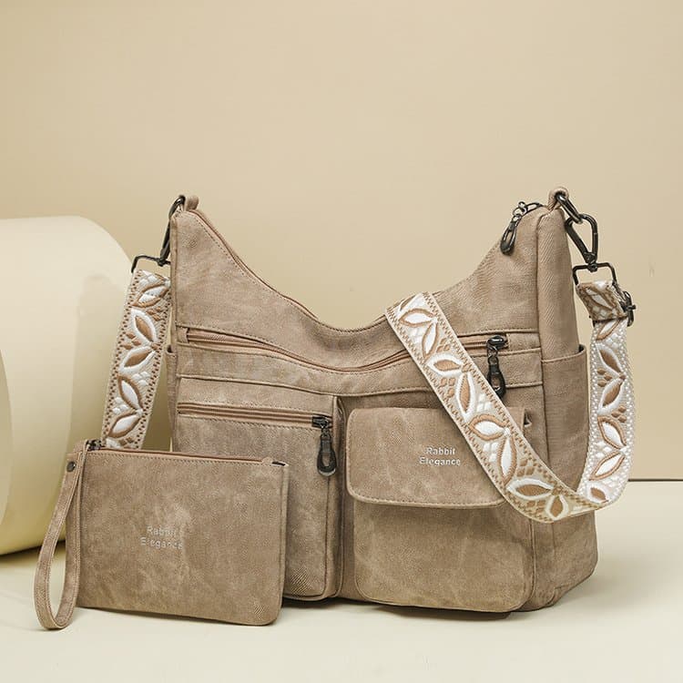 Old tote bag one-shoulder crossbody bag хаки
