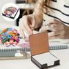5D DIY Leather Diamond Painting Notecard Box Mosaic Kit Gem Painting Memo Pad Holder Diamond Art Note Box for Desktop Decoration