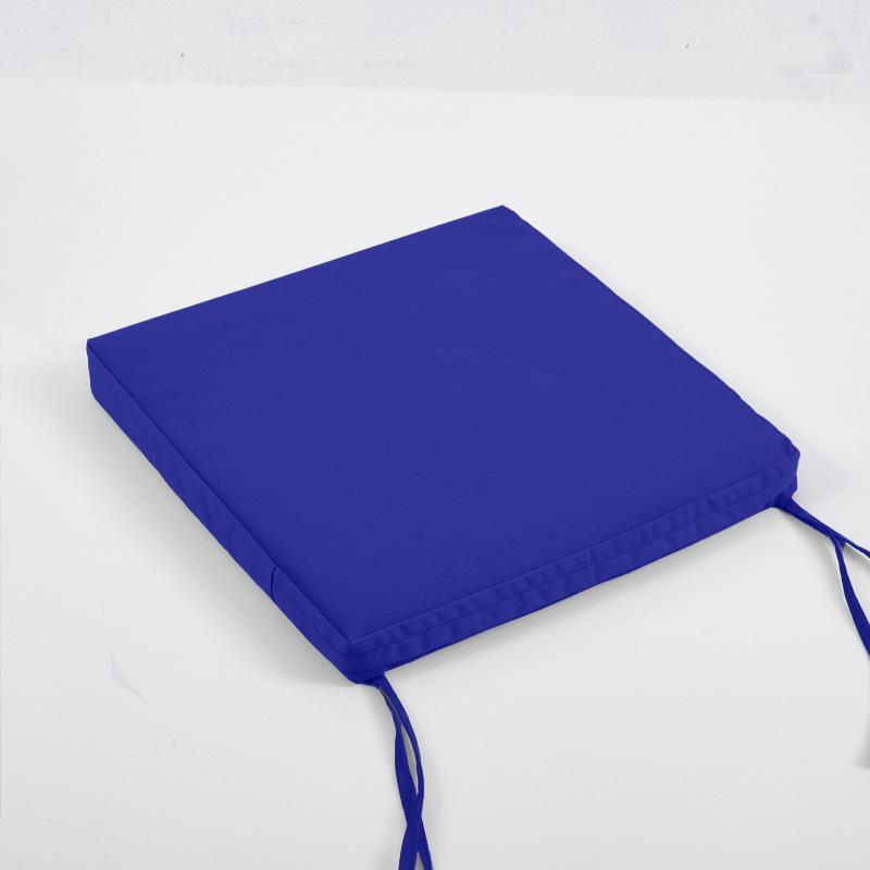 Solid Color Square Cushions Outdoor Waterproof Patio Cushions Striped with Binding Strap for Garden Sofa Chair Seats Decoration