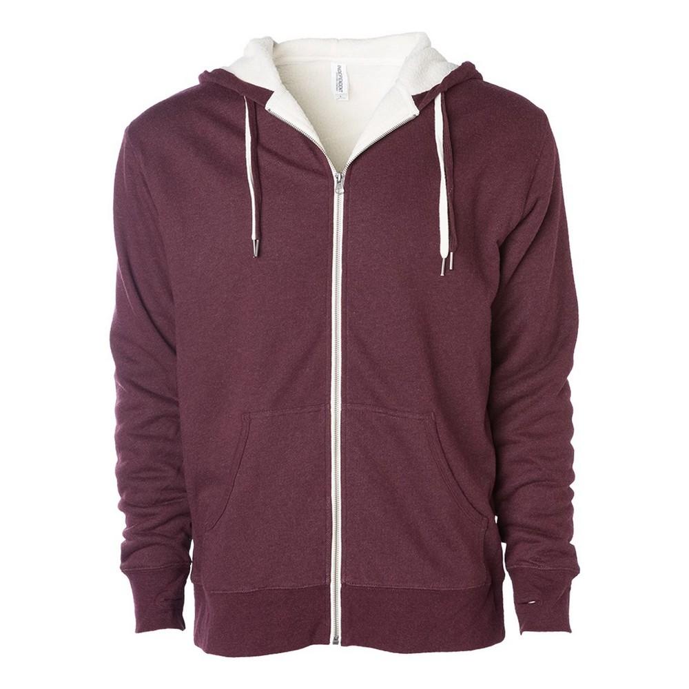 Independent Unisex Adult Sherpa Lined Zipped Hooded Jacket