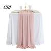 Chiffon Table Runner Sheer Flowing Runner, Wedding Elegant Solid Color Charming Dining Accessory for Home Bridal Shower Party Decor