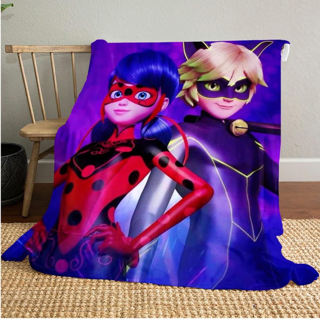 Miraculous Plush Blanket Soft Comfortable All Seasons Perfect Sofa Office Naps Outdoor Travel Makes Great Gift