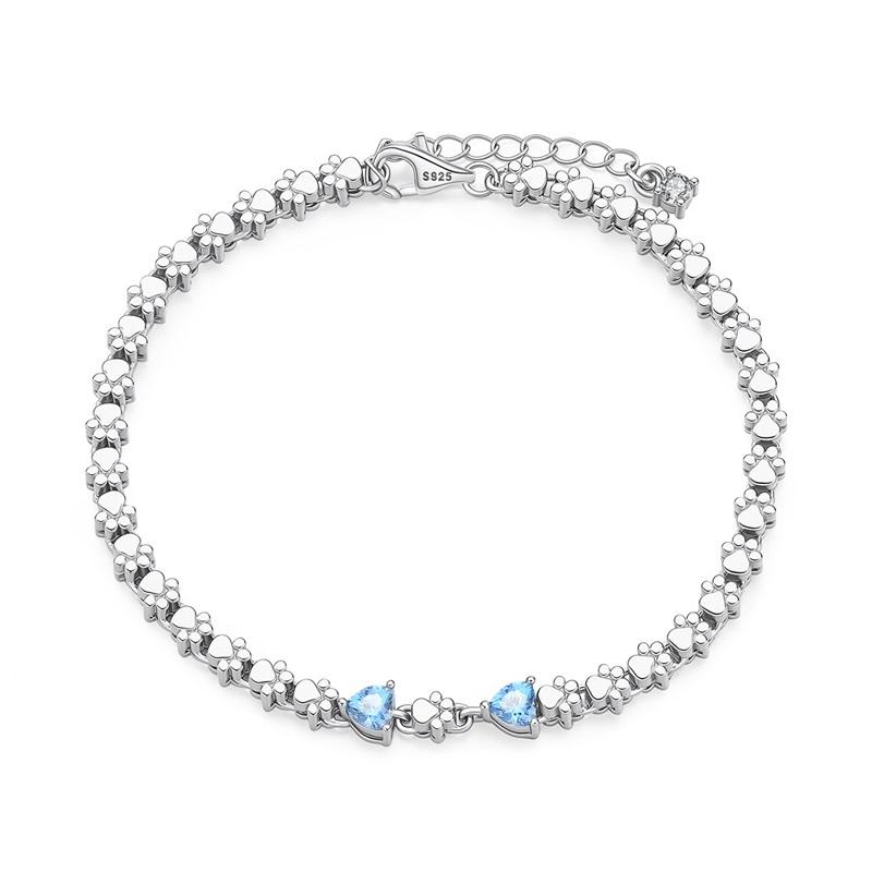 New 925 Silver Minimalist Star Zircon Bracelet Fit Fashion Women Birthday Party Jewelry Gift