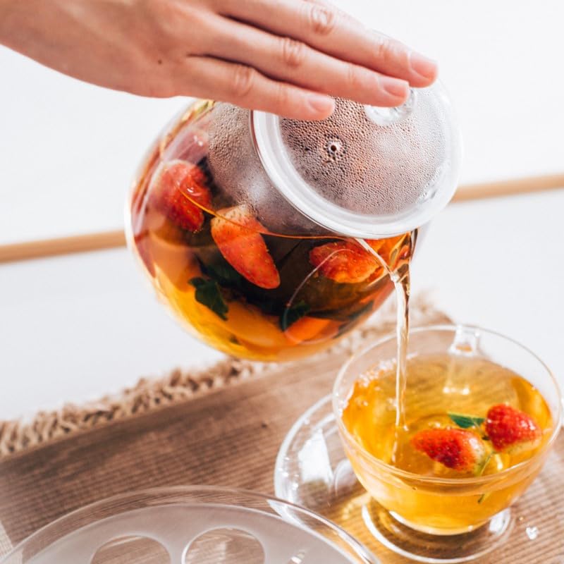 HARIO Blatt-Teekanne Pure Praktisch Fassungsvermögen 360ml Hitzebeständiges Glas Geschenk CHEN-36T