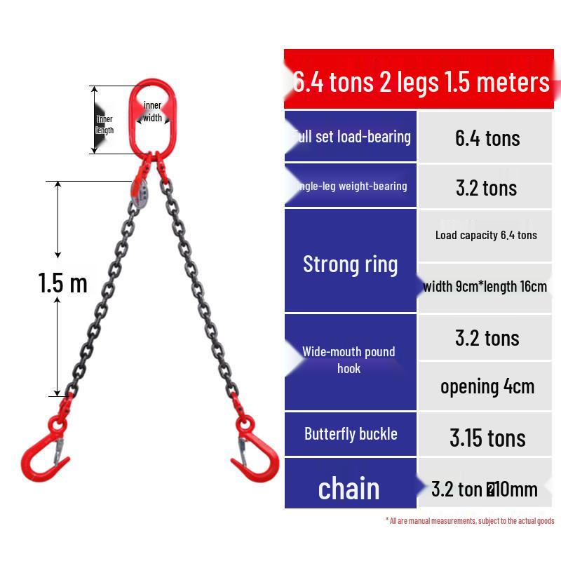 Crane Hook with Chain Sling & Ring for Rigging and Lifting