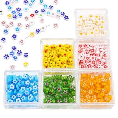 Glass Plum Blossom Loose Spacer Beads for DIY Jewelry 10 Pcs