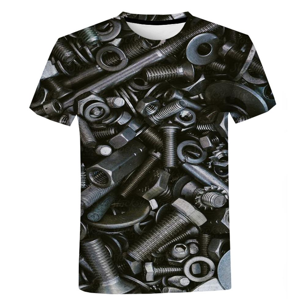 Summer Mechanic Tools Graphic 3D Printed Men's T-shirts Street Harajuku Oversized T-Shirt Fashion Casual Tops