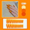 WM-12ai Marsh Orange Gradient Wearable False Nail Art Stickers