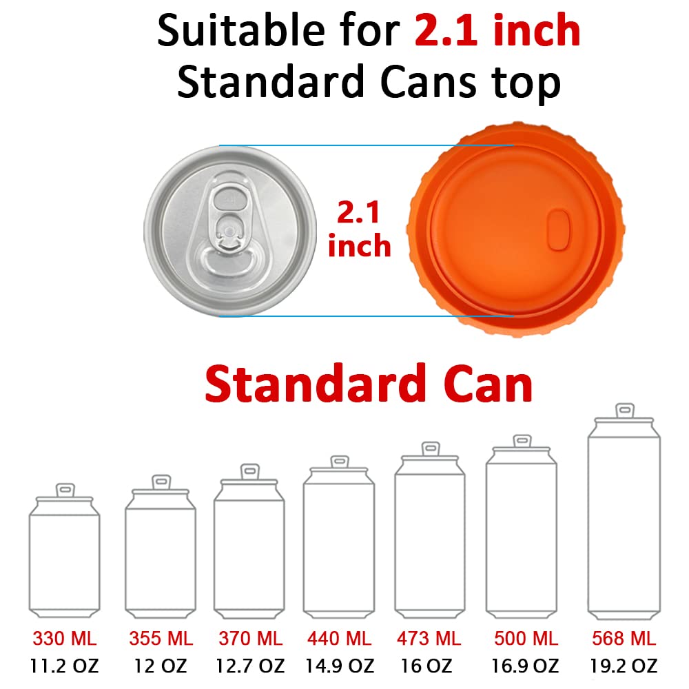 Coperchi riutilizzabili per lattine di soda Coperchi protettivi pop-top per bevande Tappo di stoccaggio in silicone per uso alimentare Tappo per barattolo di bottiglia a prova di perdite