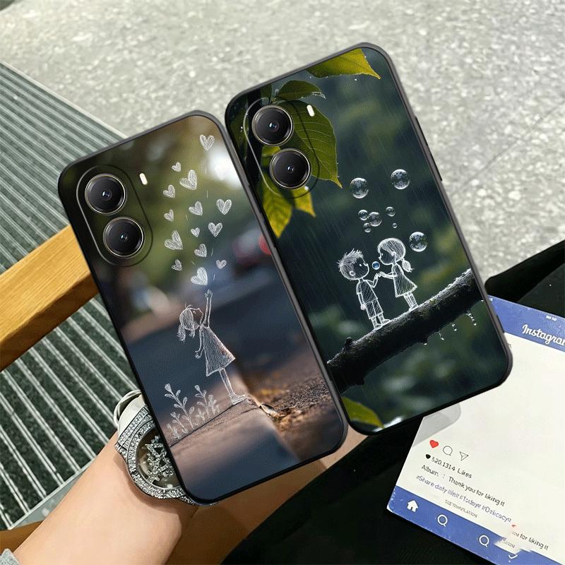 Nature Cute Child Painting Style Soft Phone Case for Xiaomi Poco X5 X6 X7 X8 Pro Max X3 F7 F8 Ultra M8 M7 M6 M5 Redmi 15 15C 14C