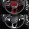 5pcs Red Carbon Fiber Car Steering Wheel Decoration Cover For Charger 2015-