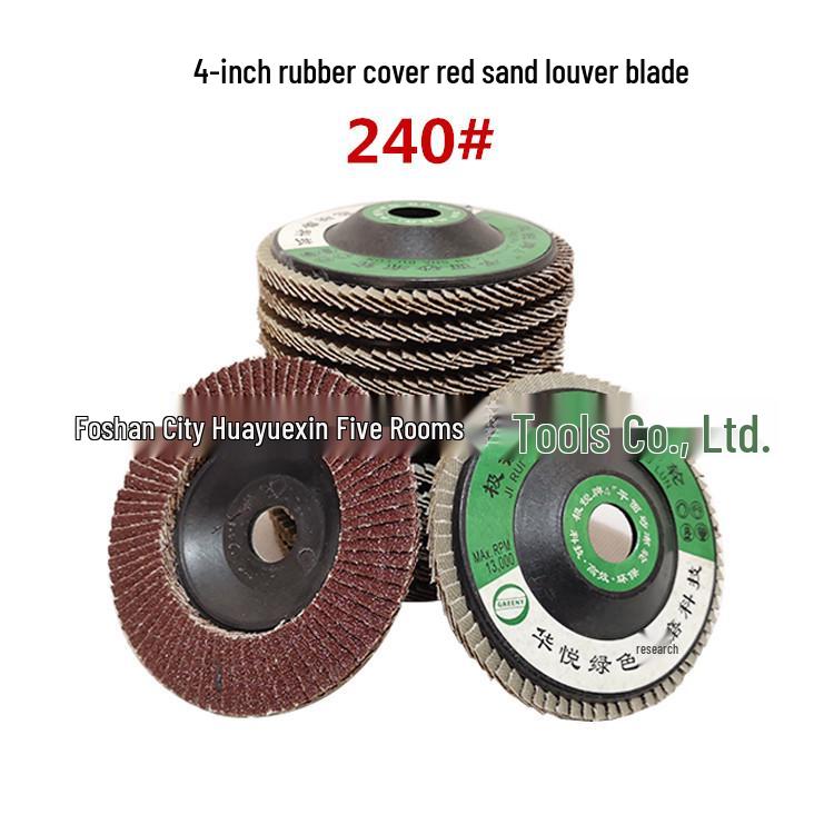 16x100 Calcined Sandpaper Flap Wheel for Grinding & Polishing Metal, Wood, Stone – Includes 75 Plastic Cover.