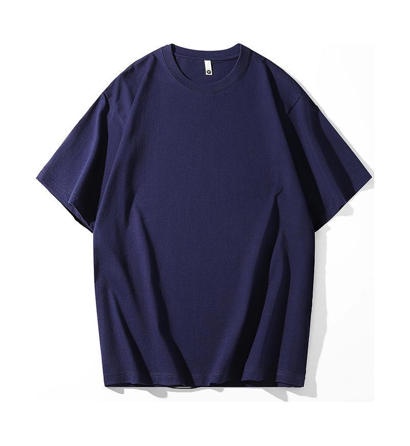 280G Heavy Cotton Short-Sleeve Dropped Shoulder Solid Color T-Shirt for Couples