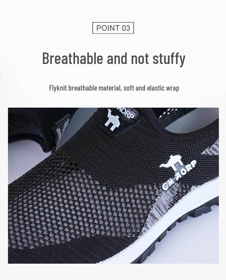 Men's Summer Breathable Slip-On Lightweight Mesh Running & Hiking Shoes.