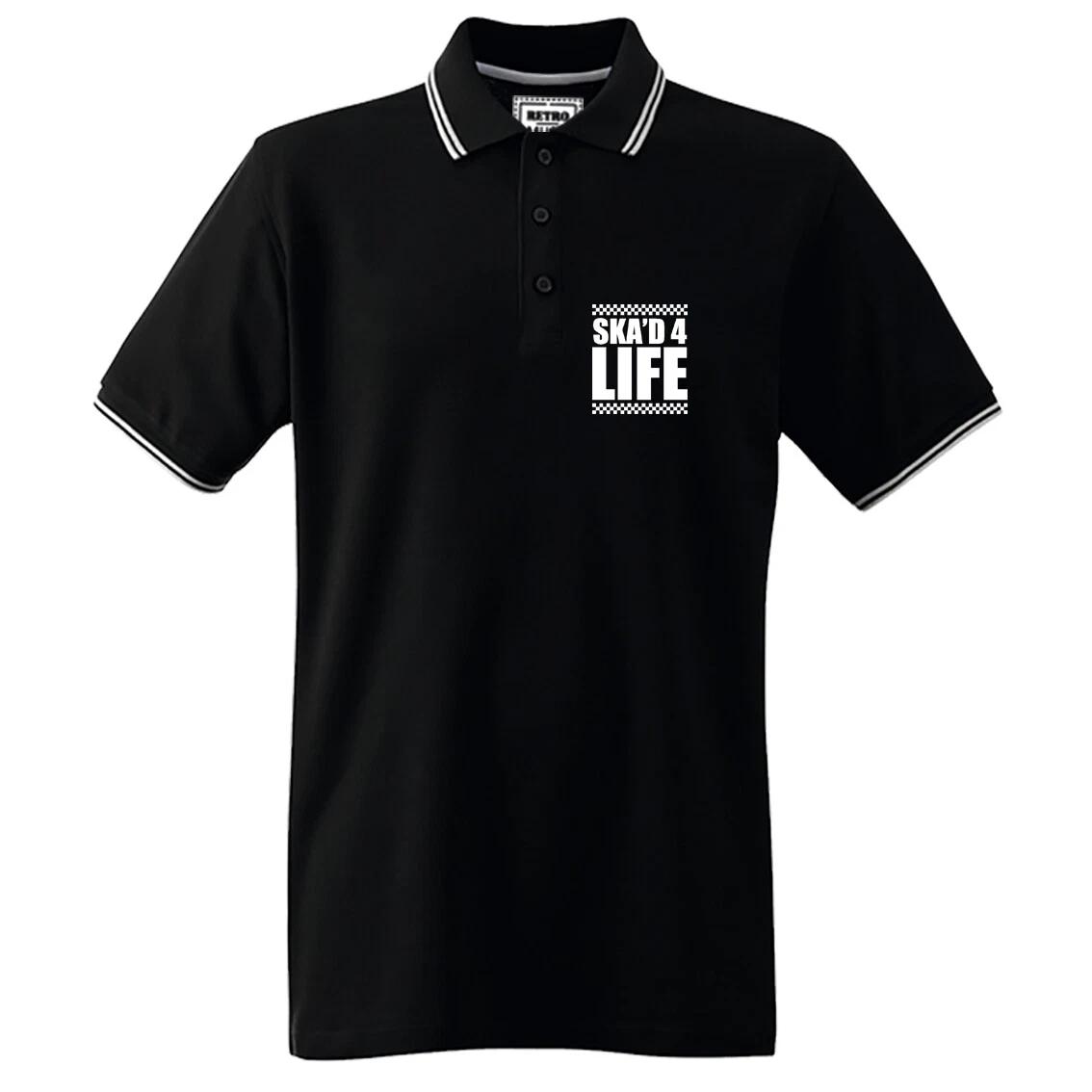 Mens Ska d 4 Life Polo Shirt Specials Madness Suggs Skinhead Ska 2 Tone M
