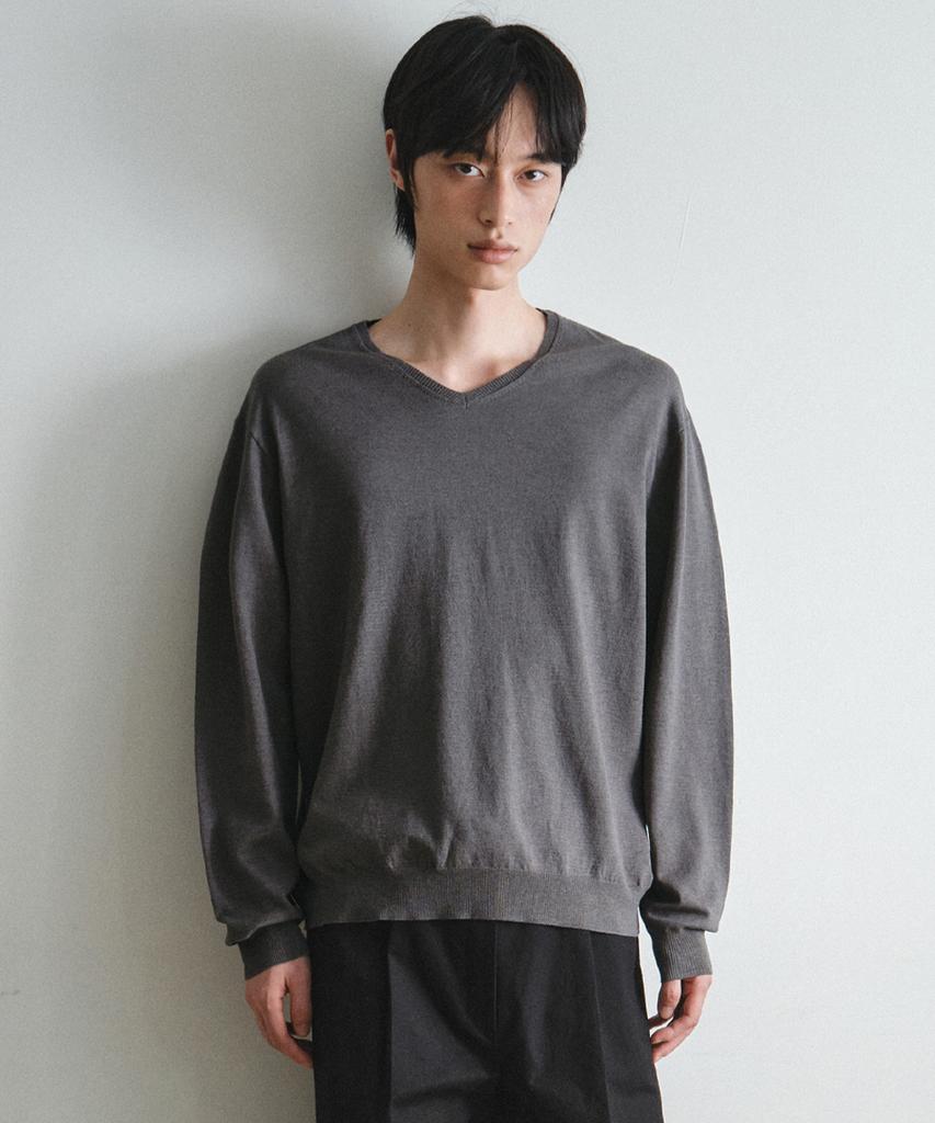 Wednesday Oasis Washable Minimal V-Neck Knit_Brown(Wc26-Kn20)