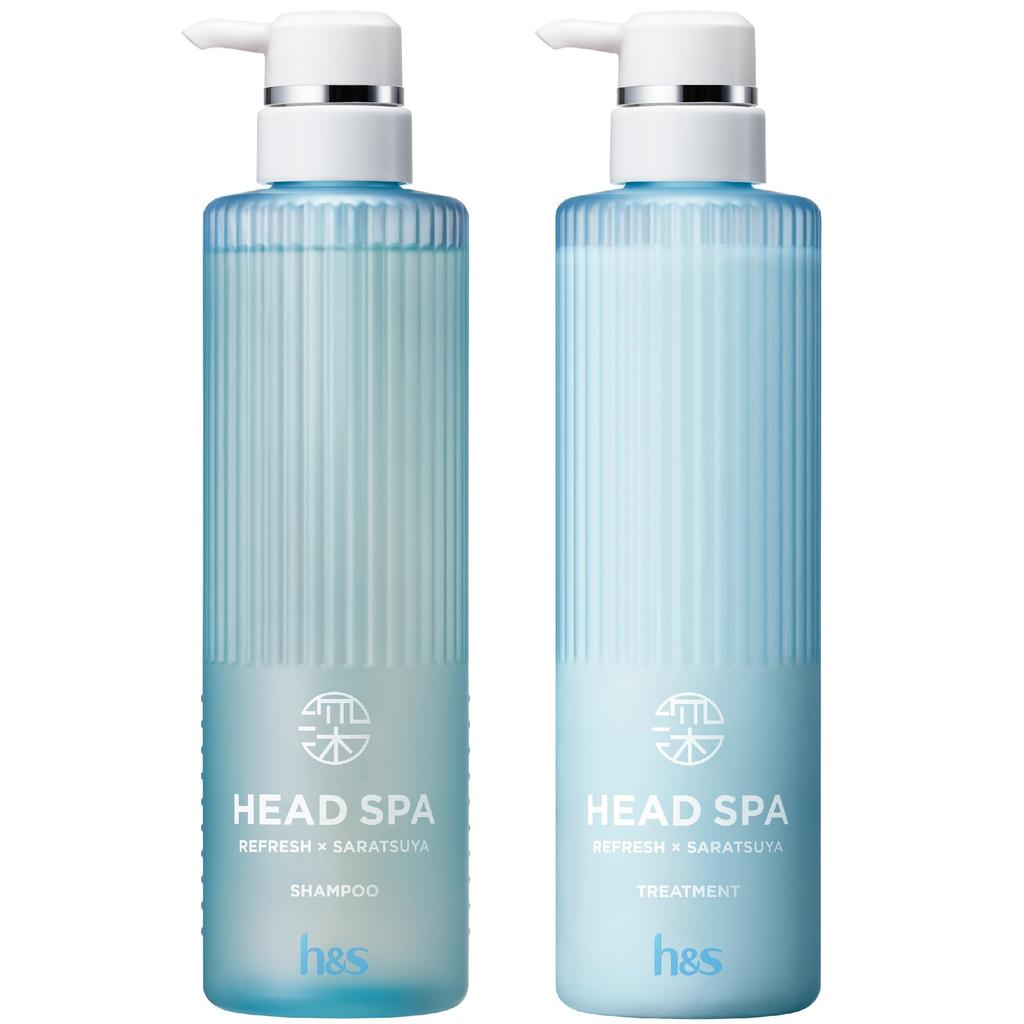 Deep Head Spa Shampoo Treatment Set 435g 435g Pump Refresh x Saratsuya H&S & + H&S