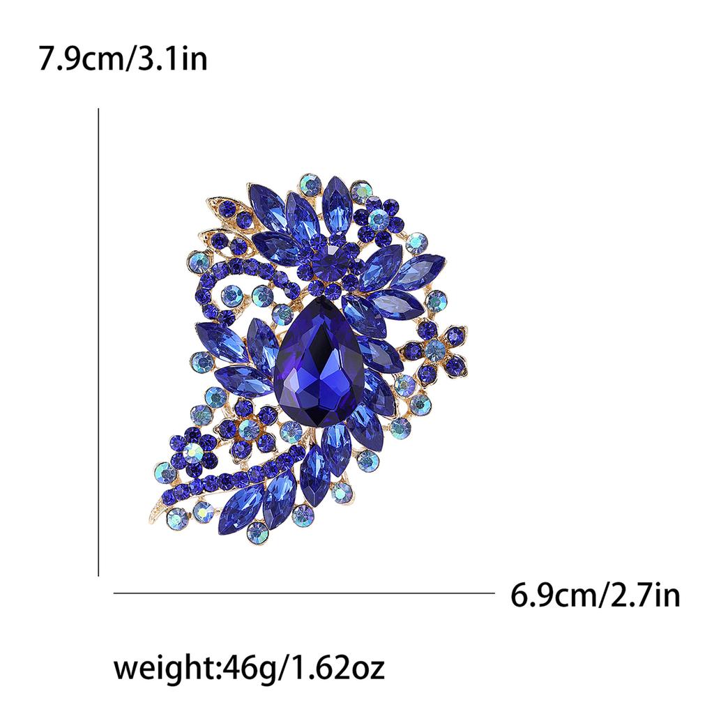 Hochwertige Legierung Voll Diamant Glas Brosche Exquisites Temperament Damen Anzug Mantel Korsage Schmucknadel