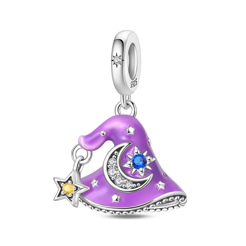 925 Silver Unicorn Pendant Noctilucent Charm Bead DIY Princess Bracelet Colorful Jewelry Gift for Women