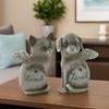 Resin Pet Memorial Statue Stone Finish Pet Memorial Tombstone  Living Room