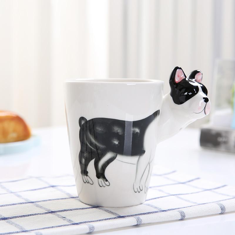 

3D трехмерная чашка для воды с изображением животных из мультфильма, термостойкая керамическая чашка для молока, кофе, чая, детская кружка для воды, домашняя кружка 401-500ml