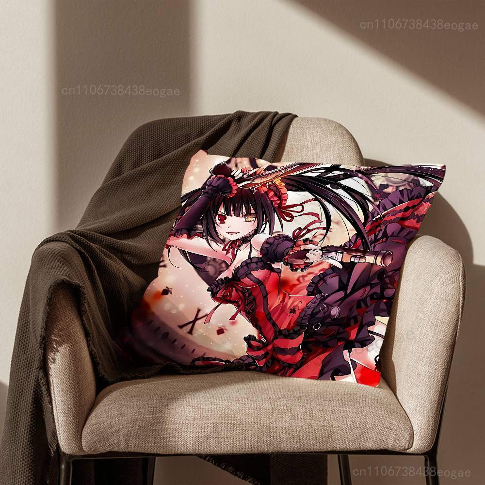 

K-Kurumi Dates A L-Lives Throw Pillow Case Living Room Sofa Cushion Cover For Home Bedroom Decoration And Protector 30cmx30cm
