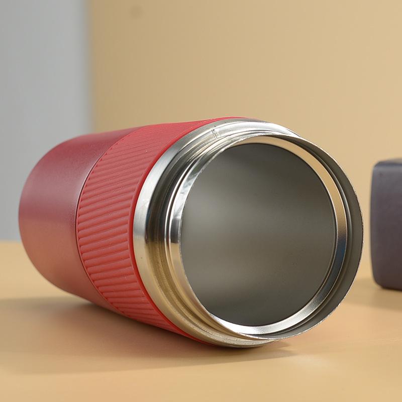 Elegant European-Style Insulated Travel Coffee Mug - Double Layer 304 Stainless Steel, Large Capacity & Portable