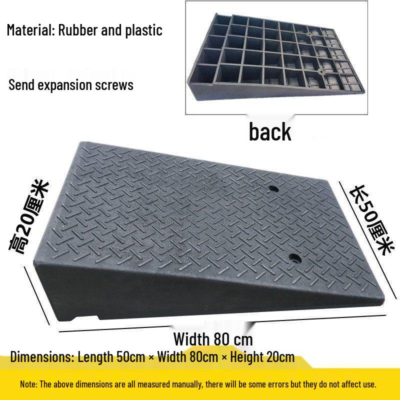 Rubber and Plastic Sloped Threshold Ramp Pad