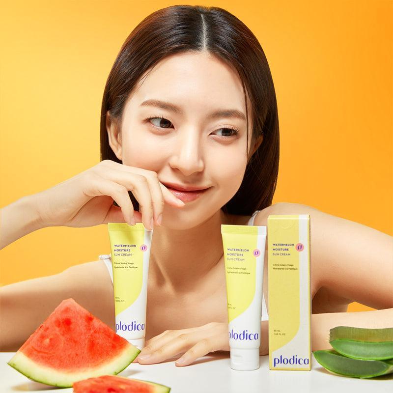 [plodica] Watermelon Moisture Sun Cream SPF 50+ PA++++ 50ml