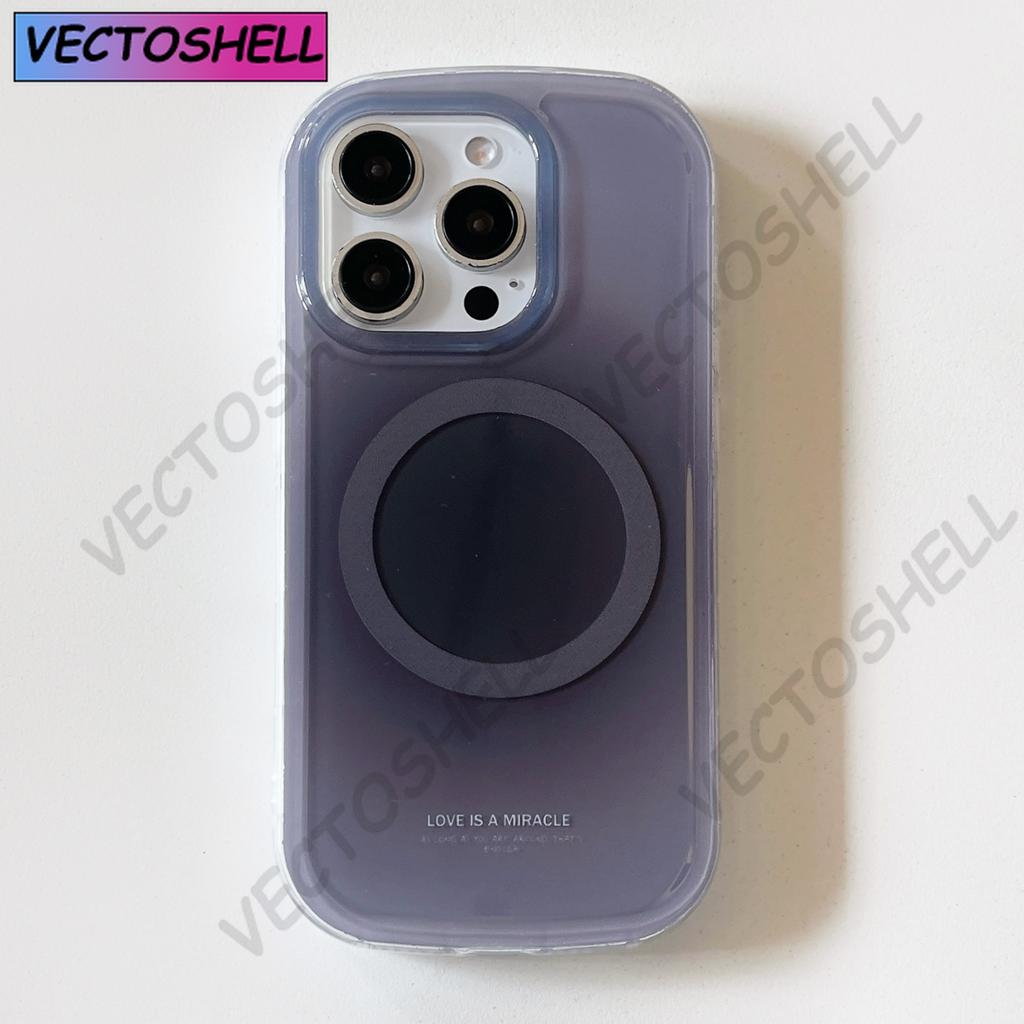 New Korean Pastel Gradient Magnetic Case for iPhone 11-16 Pro Max - Shockproof Soft Silicone Wireless Charging Ready