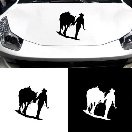Creative Water Resistant Cowgirl Car Sticker Decal Vehicle Guitar Suitcase Decor