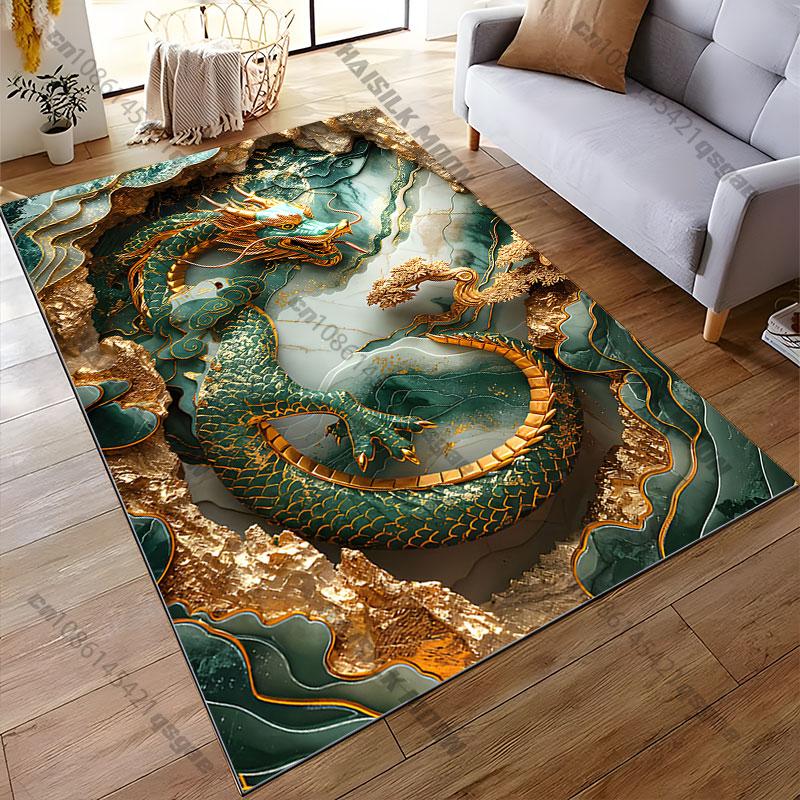 Majestic Dragon Within Mystical Cave Carpet Yoga Living Room Room Decor Children's Crawling Mat Doormat Area Rug