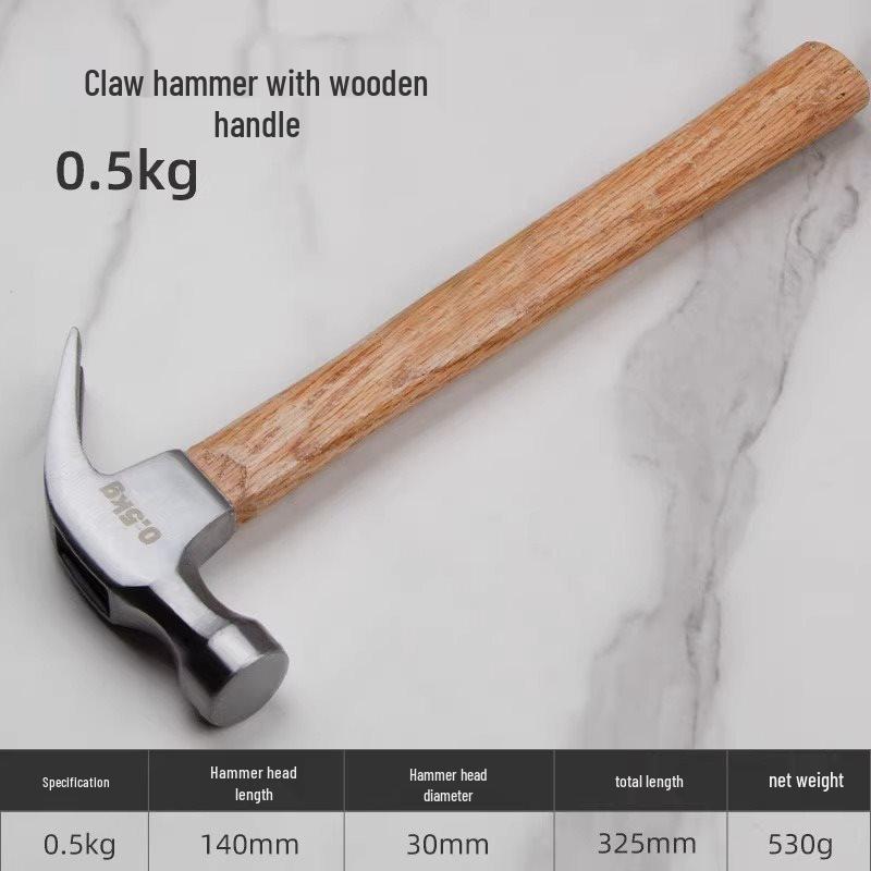 Compact One-Piece Claw Hammer for Household Woodworking and Electrician Use