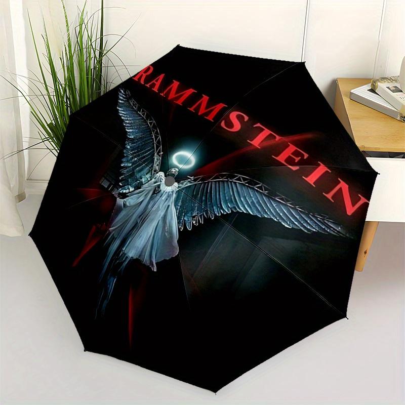 1pc Rammstein Automatic Opening/closing Umbrella, Foldable Sunshade, Perfect Gift for Friends, Durable Plastic Handle y250808084